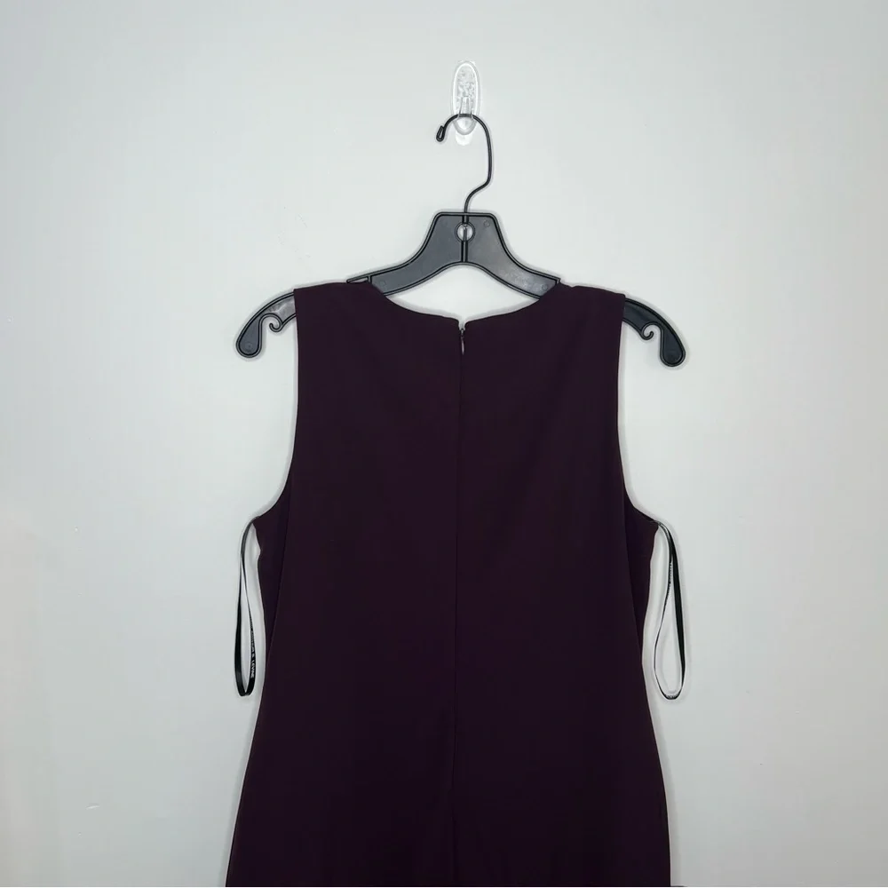 Tahari Purple Dress Feathers and Rhinestones Size 6 - Picture 4 of 10